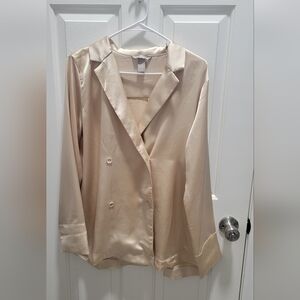 H&M Cream Satin Jacket